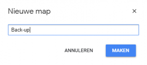 BEEGO Google Drive nieuwe map naam